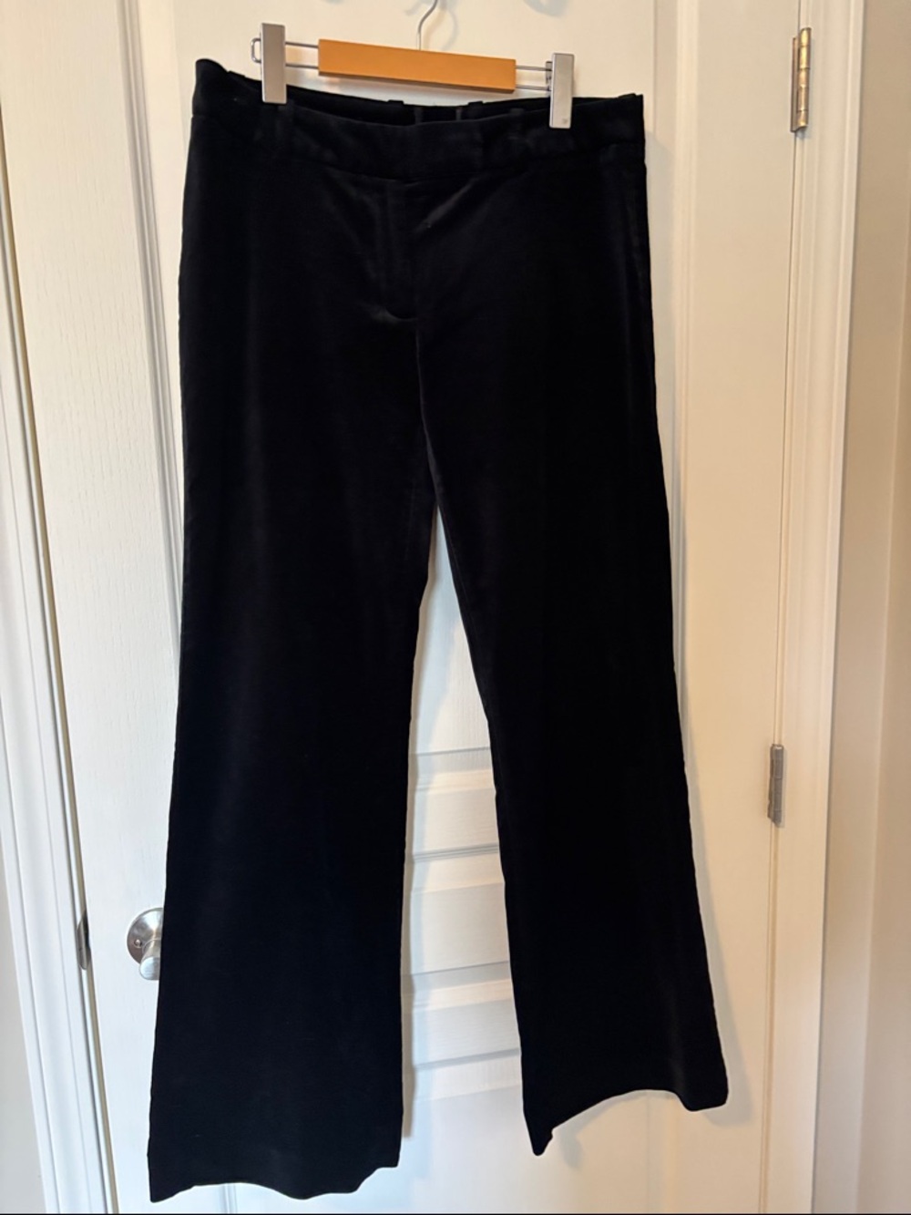 H&M Black Velvet Flare Pants